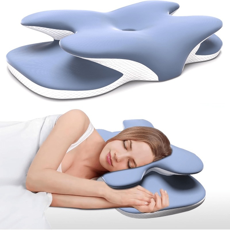 Memory Foam Orthopedic Pillow Neck Pain - 1 個人間工学に基づいた低反発頚椎枕首の痛みを軽減するための - 輪郭のあるサポート整形外科睡眠枕
