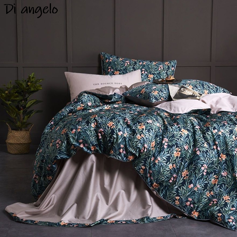 Aesthetic Floral Duvet Cover - 600TC エジプト綿 RU ヨーロッパ RU ダブルフラワー