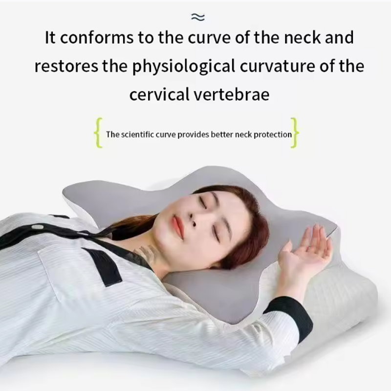 メモリーフォームを使用した蝶型の枕。首を支え、ゆっくりと元の - Memory Foam Orthopedic Pillow Neck Pain のレビューと価格