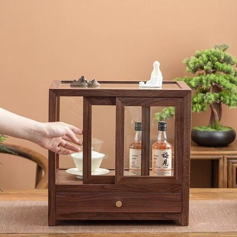 北米産クルミ材を使用した、新しいデザインの卓上茶器セット、茶 - Storage & Organization のレビューと価格