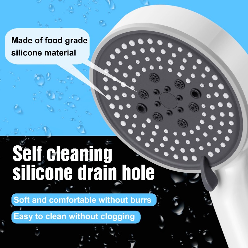 5段階速度調整可能なシャワーヘッドセット、高圧シャワー、浴室 - High Pressure Shower Head Handheld のレビューと価格