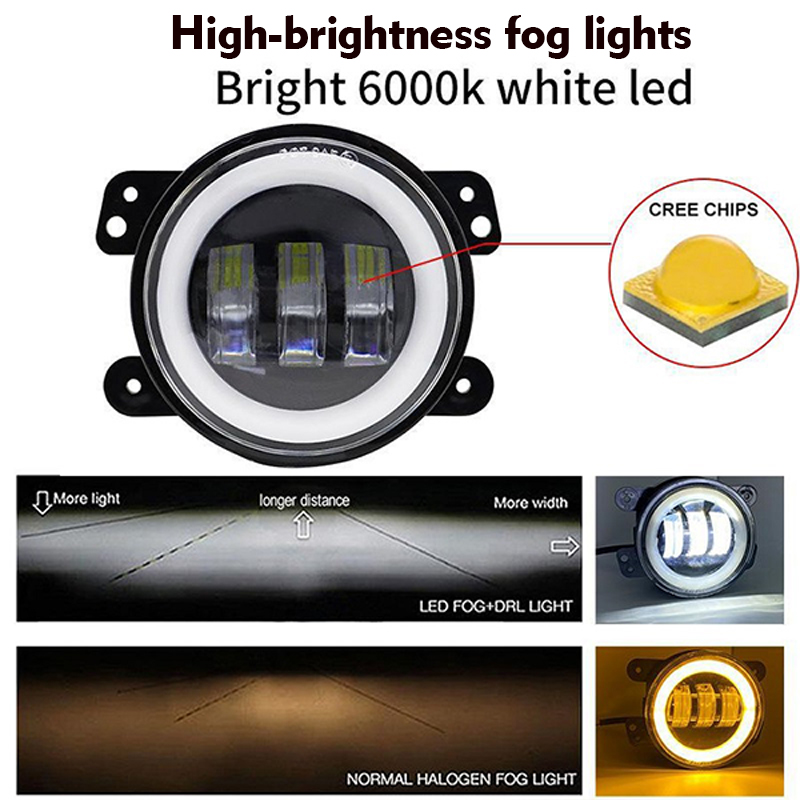3.5/4インチ ジープJK フォグランプ LEDスポットラ - Lighting のレビューと価格