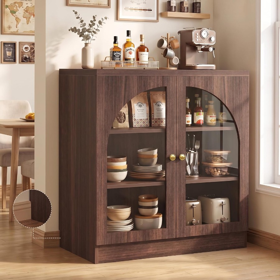 31.5インチのサイドボード兼ビュッフェキャビネット。ダイニ - Storage & Organization のレビューと価格