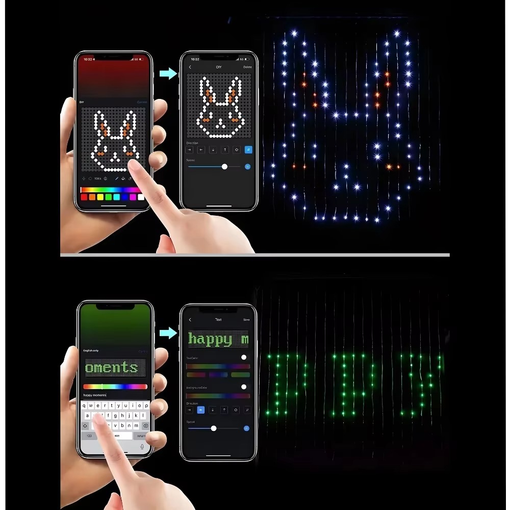 クリスマスギフト用、パターンライト付きネットライトセット。B - Lighting のレビューと価格