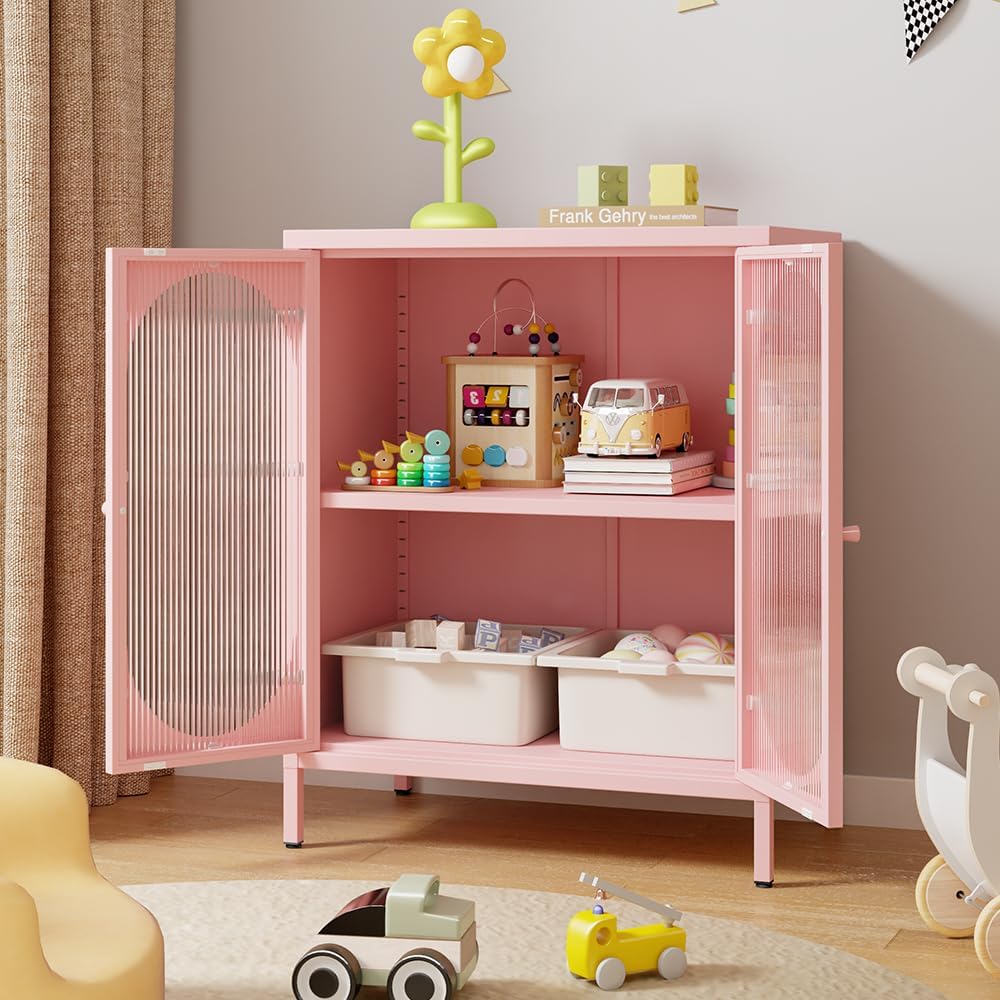 小型の透明扉付き金属製収納キャビネット。部屋、玄関、廊下、キ - Kitchen のレビューと価格
