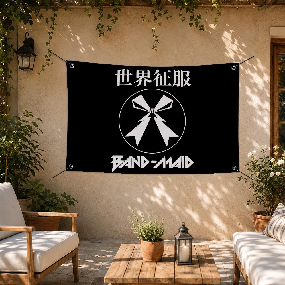 ロックバンド「BAND-MAID」の旗、部屋、寝室、家庭、屋 - Home Decor のレビューと価格