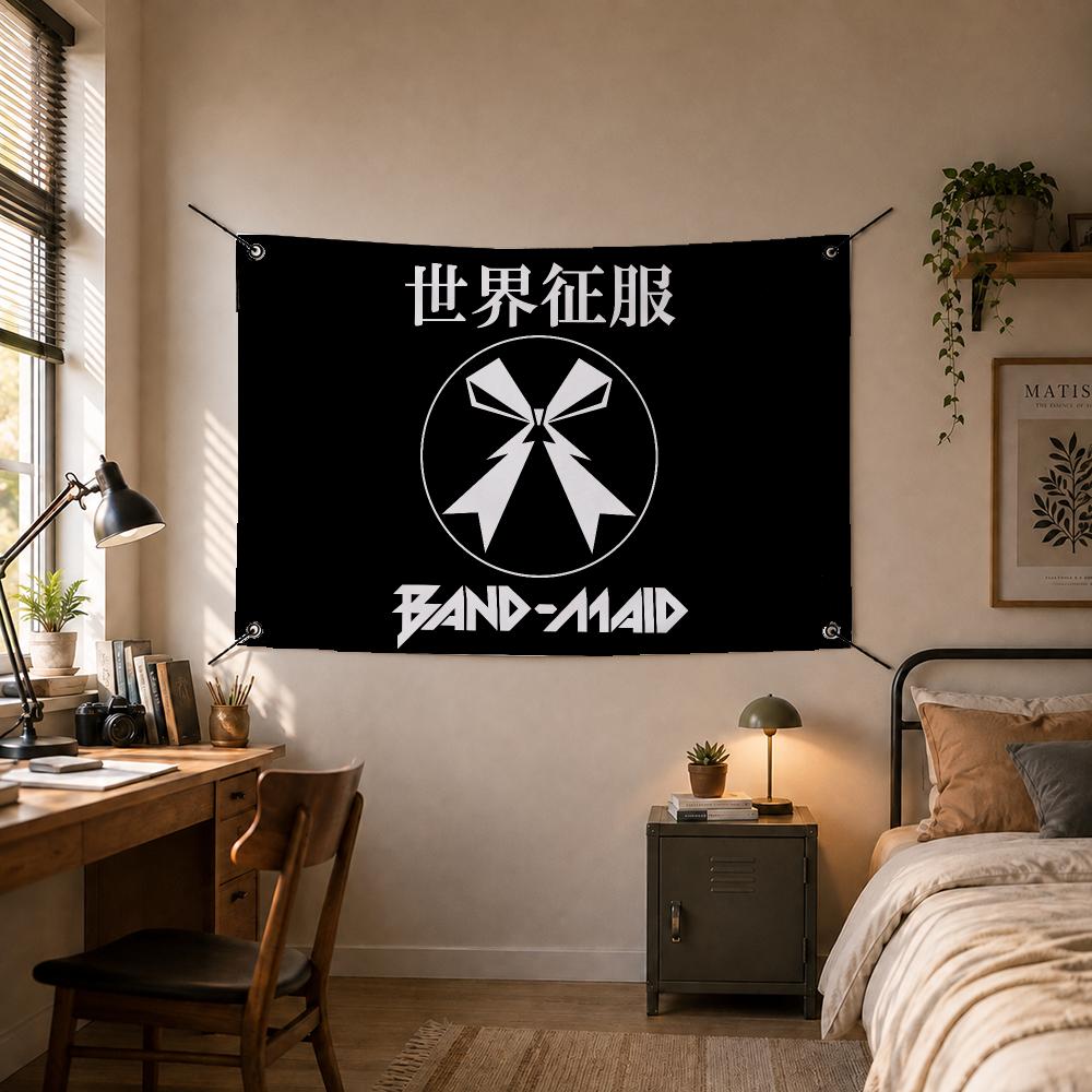 ロックバンド「BAND-MAID」の旗、部屋、寝室、家庭、屋 - Home Decor のレビューと価格