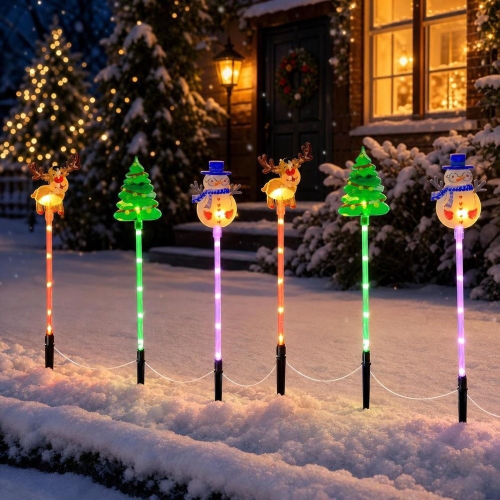 LEDソーラークリスマスライト、杭に取り付けられる装飾用芝生 - Lighting のレビューと価格