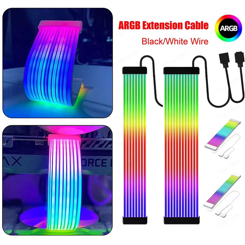 5V 3ピン ARGB同期PCケーブル、8/24ピンマザーボ - Lighting のレビューと価格