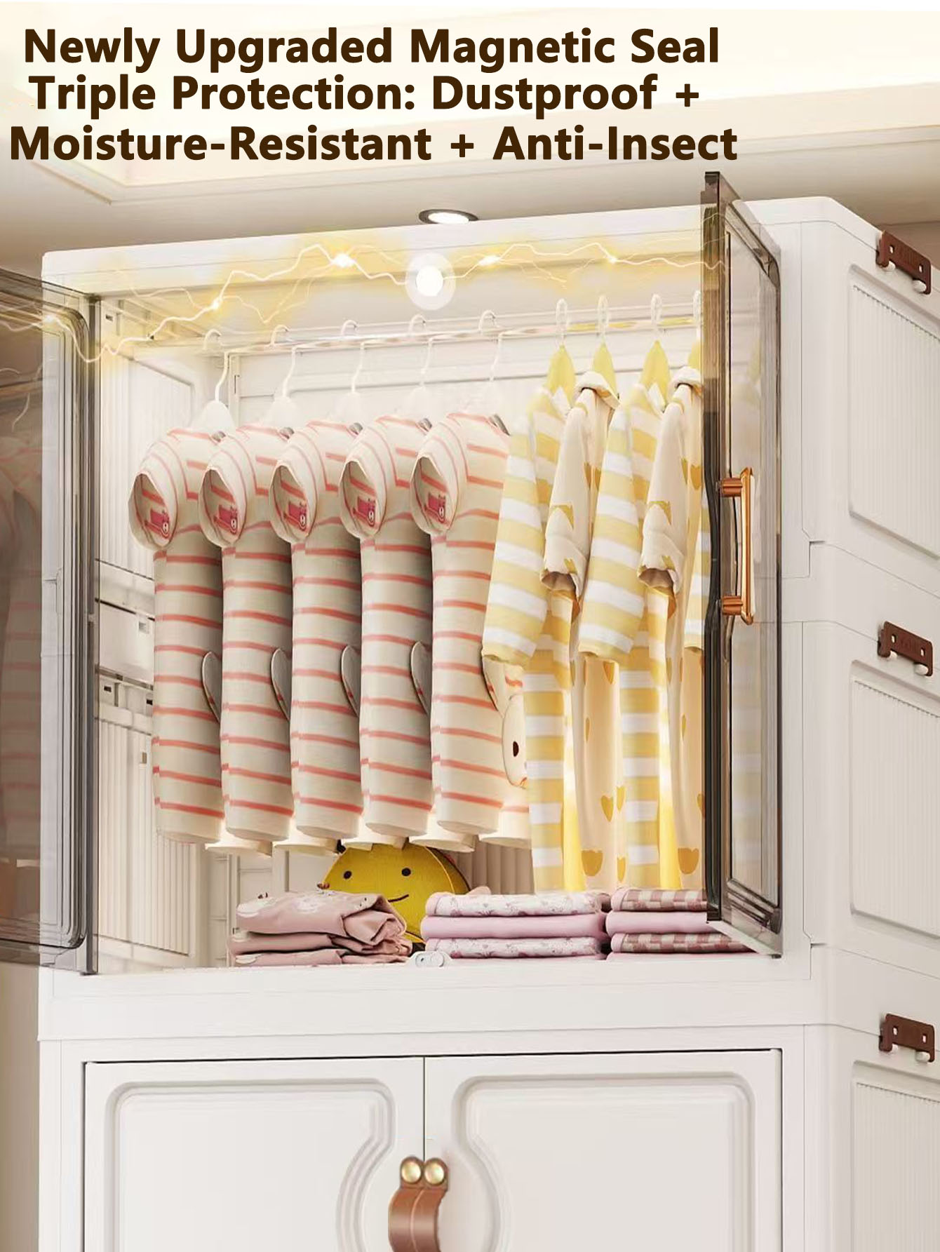 組み立て不要、折りたたみ式、多層収納キャビネット（キャスター - Storage & Organization のレビューと価格