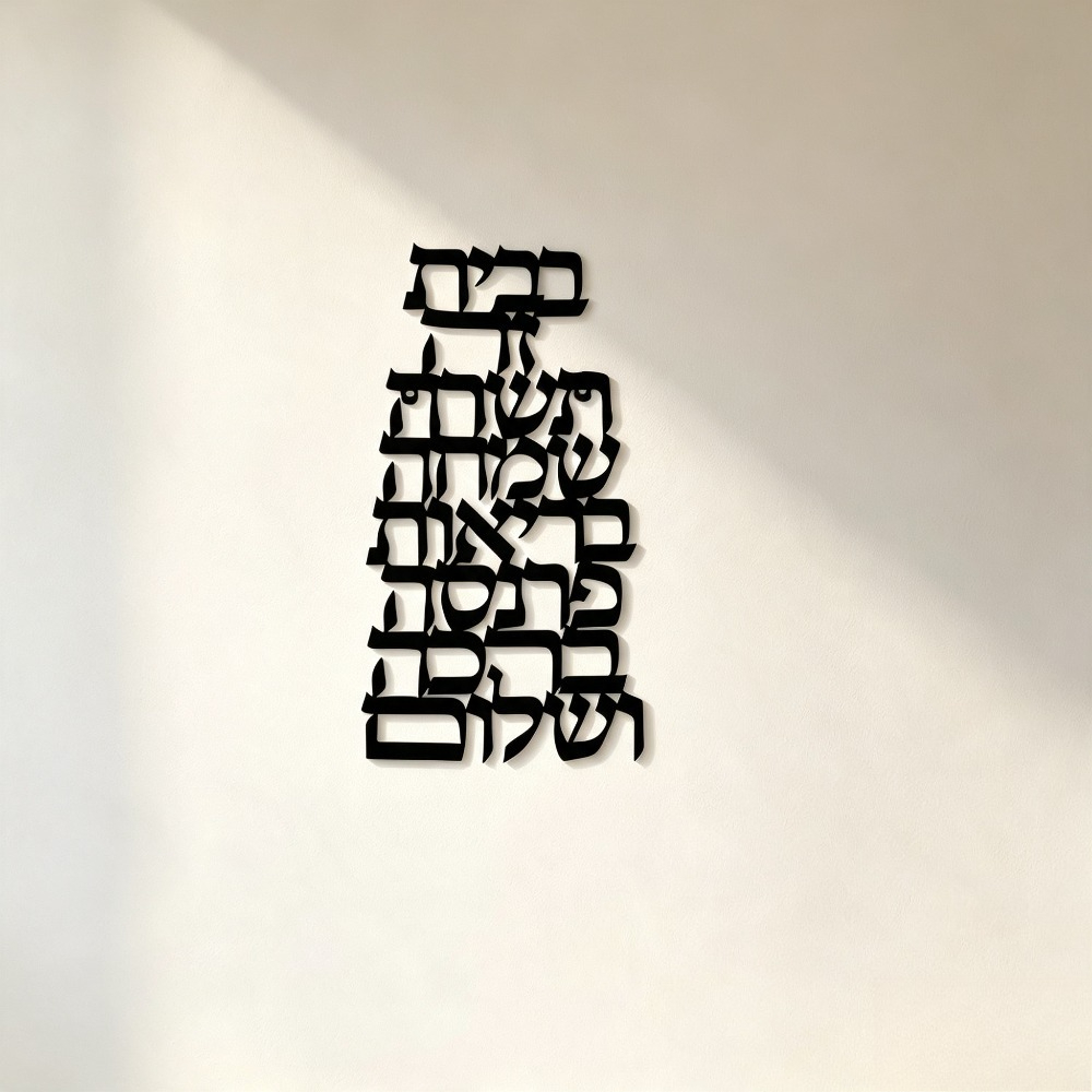 CIFBUY 鉄製ウォールアート ヴィンテージヘブライ書道  - Home Decor のレビューと価格
