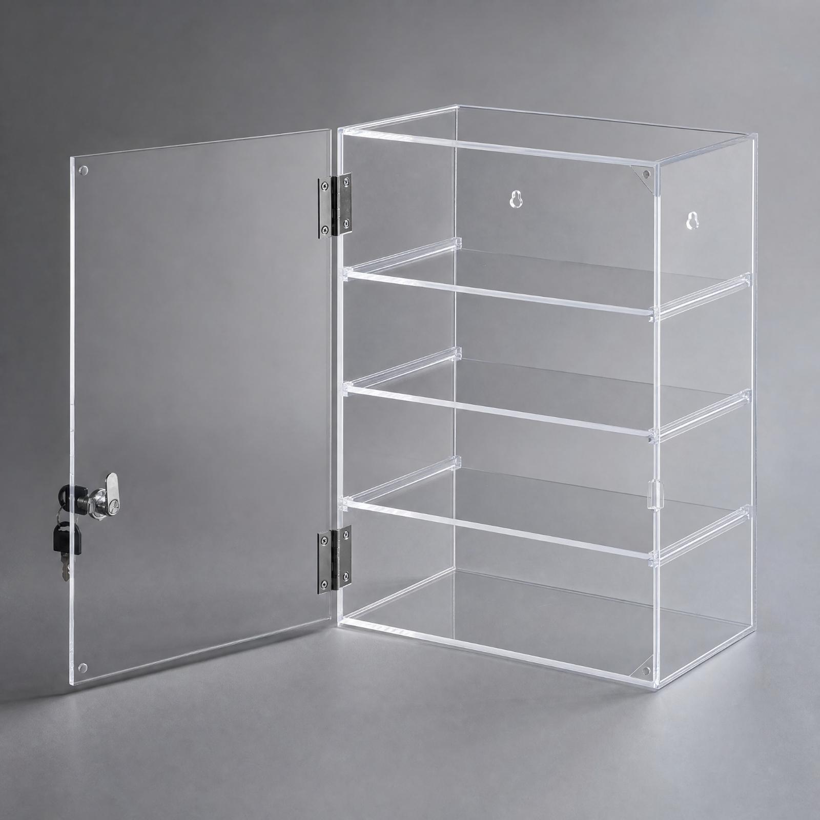 透明アクリル製コレクションディスプレイボックス。蝶番付きの扉 - Storage & Organization のレビューと価格
