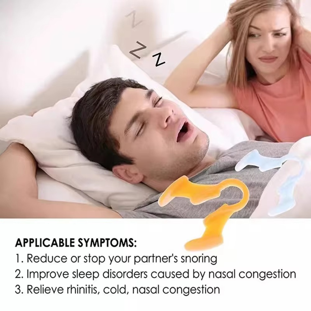 2個入り ミニサイズのいびき防止具 シリコン製伸縮性鼻クリッ - Anti Snore Contour Pillow のレビューと価格