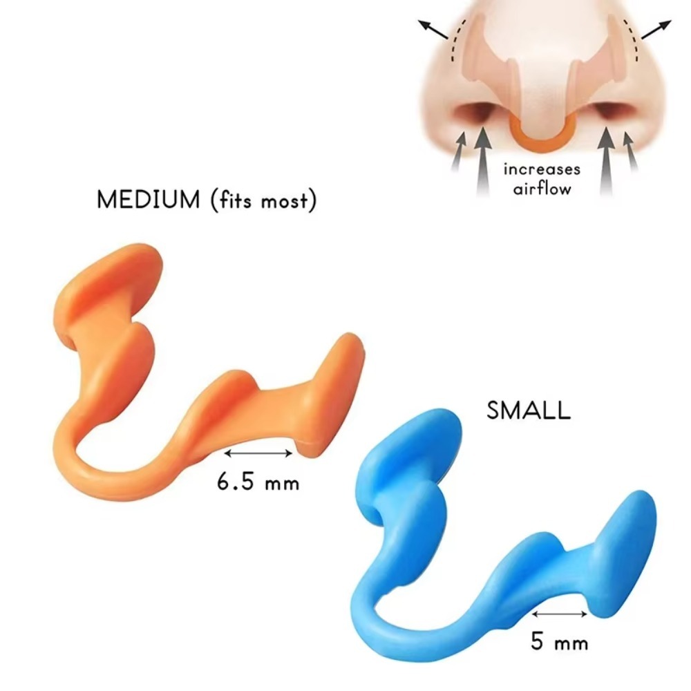 2個入り ミニサイズのいびき防止具 シリコン製伸縮性鼻クリッ - Anti Snore Contour Pillow のレビューと価格