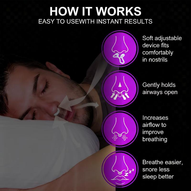 3サイズ展開のシリコン製いびき防止鼻クリップ。伸縮性があり、 - Anti Snore Contour Pillow のレビューと価格